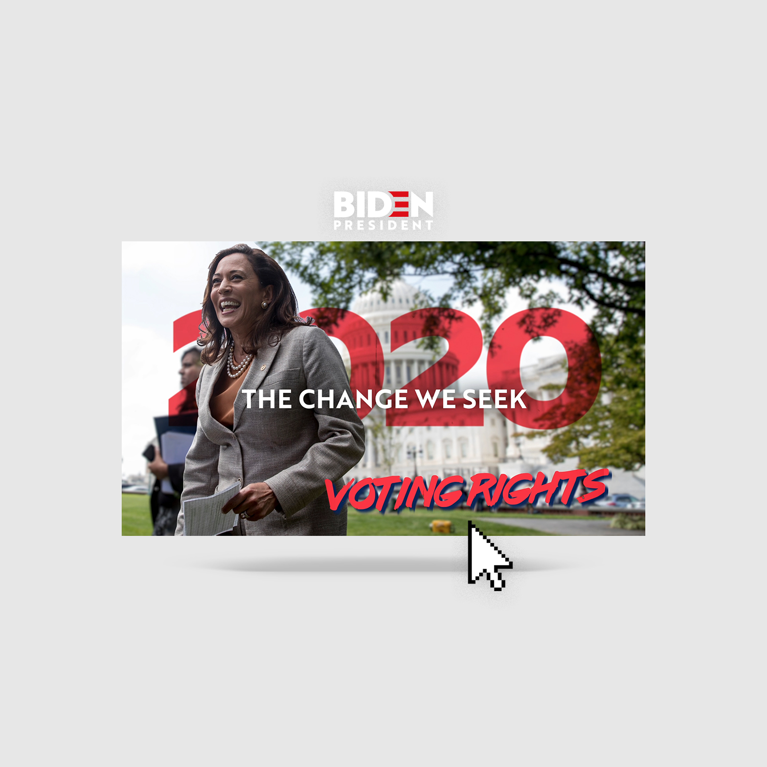 Biden Harris 2020 presidential campaign video layout