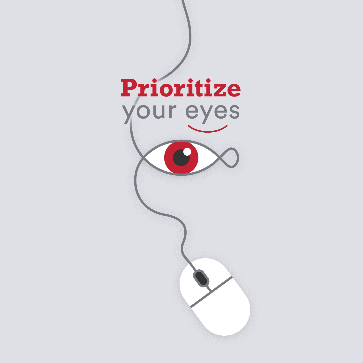 Johnson & Johnson Prioritize Your Eyes awareness campaign illustration