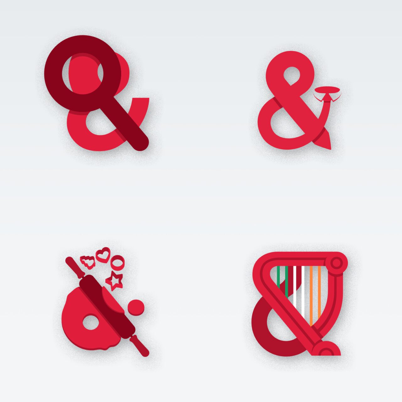 Various logo explorations for SJP