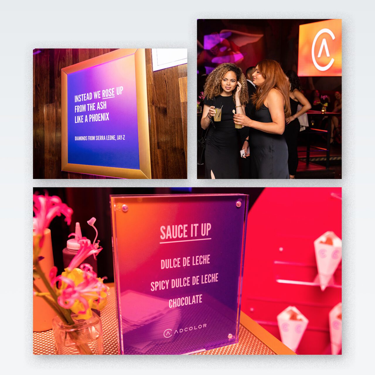 ADCOLOR signage for after party