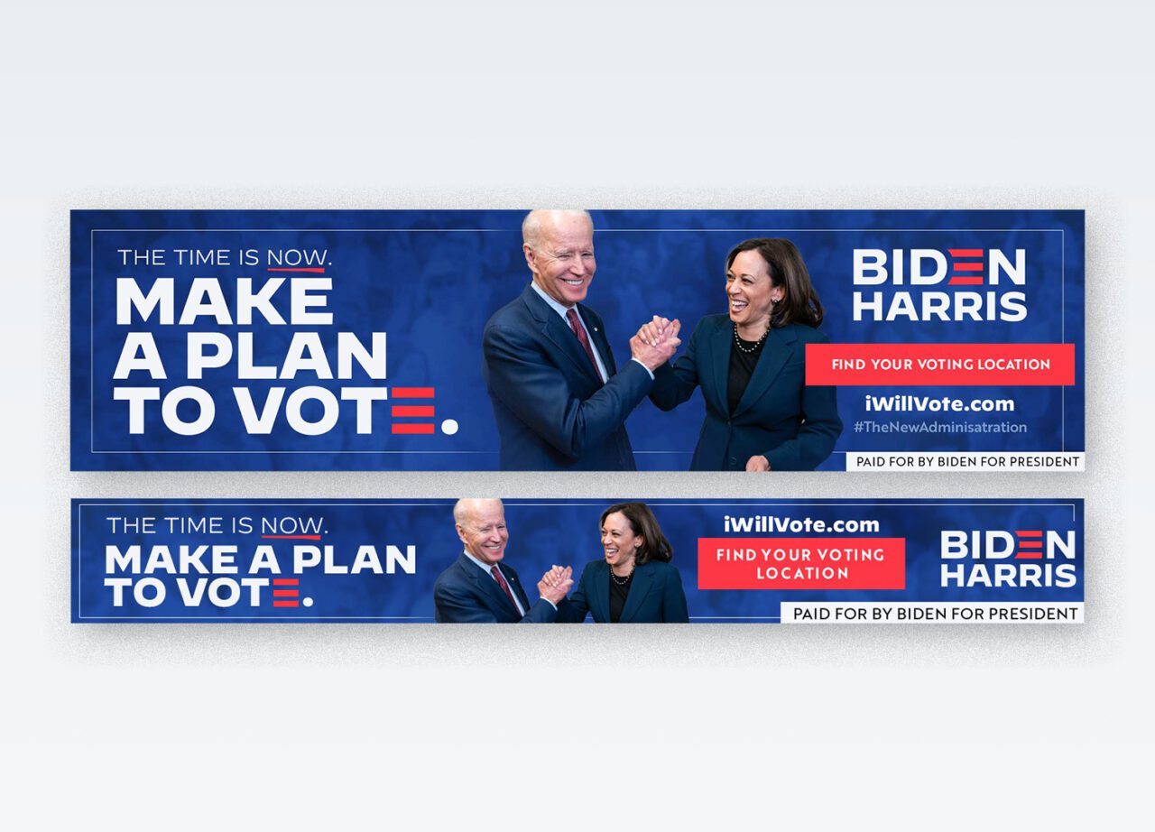 Homepage takeover of Biden Harris 2022 Presidential Campaign